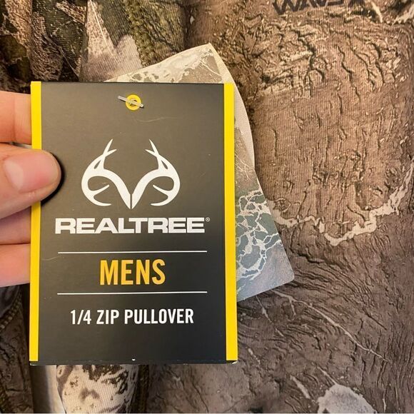 Realtree Scent Control WAV3X 1/4 zip Microban Long Sleeve pullover camo mens -M - Picture 7 of 9